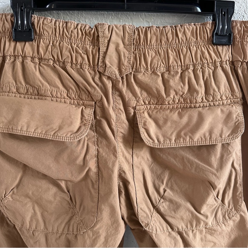 Pilcro Tan Cargo Pants Women’s 25 Utility Pocket Wide Leg Ankle Length - Picture 8 of 14